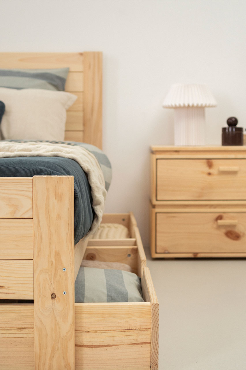 Imagen de ambiente 3 para:Caj&oacute;n de madera natural para para cama